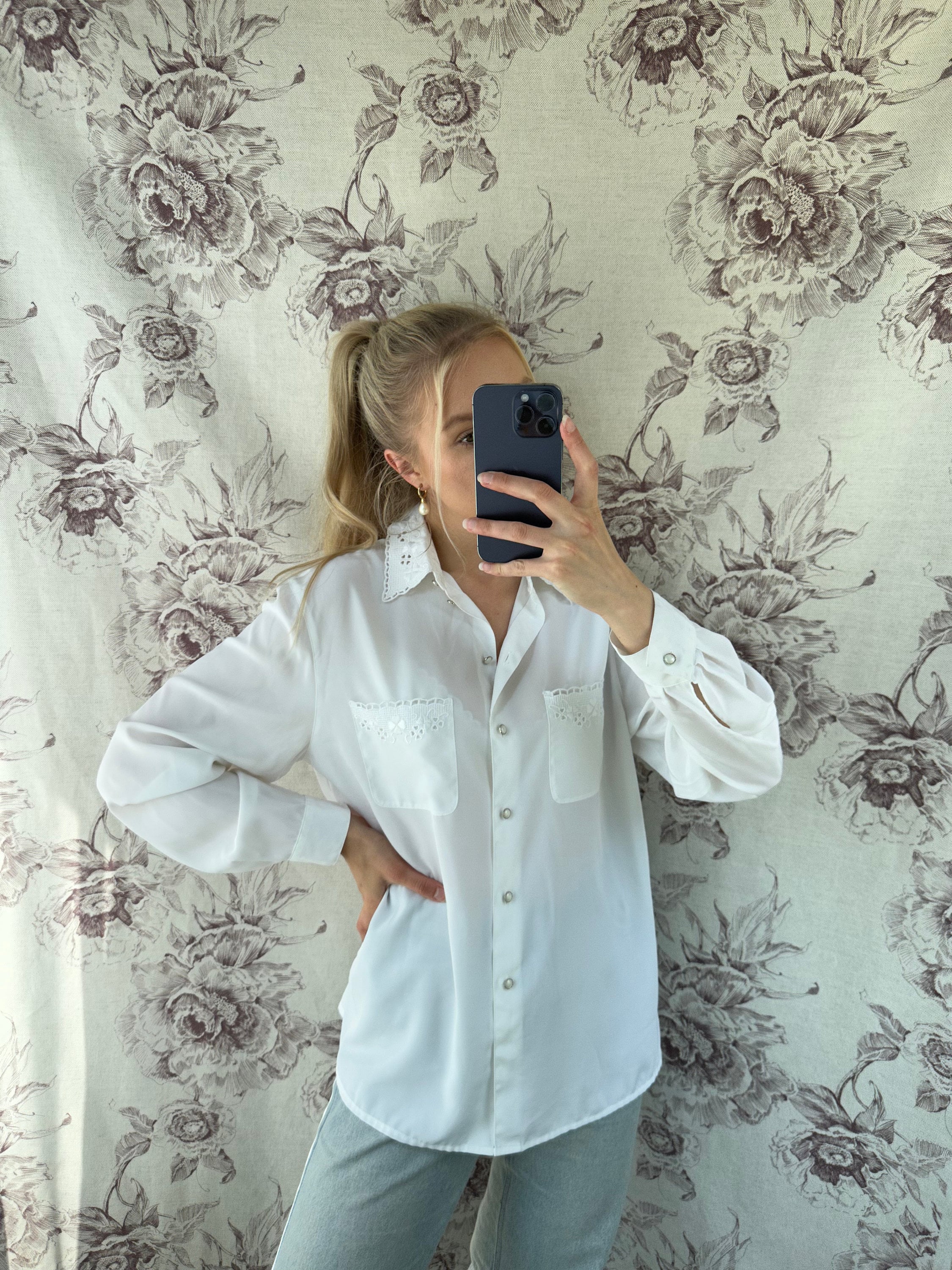 Comprar Primavera otoño blusa blanca bordado pulóver mujer manga larga  Casual moda camisa suelta señora Top Vintage Chic ropa femenina