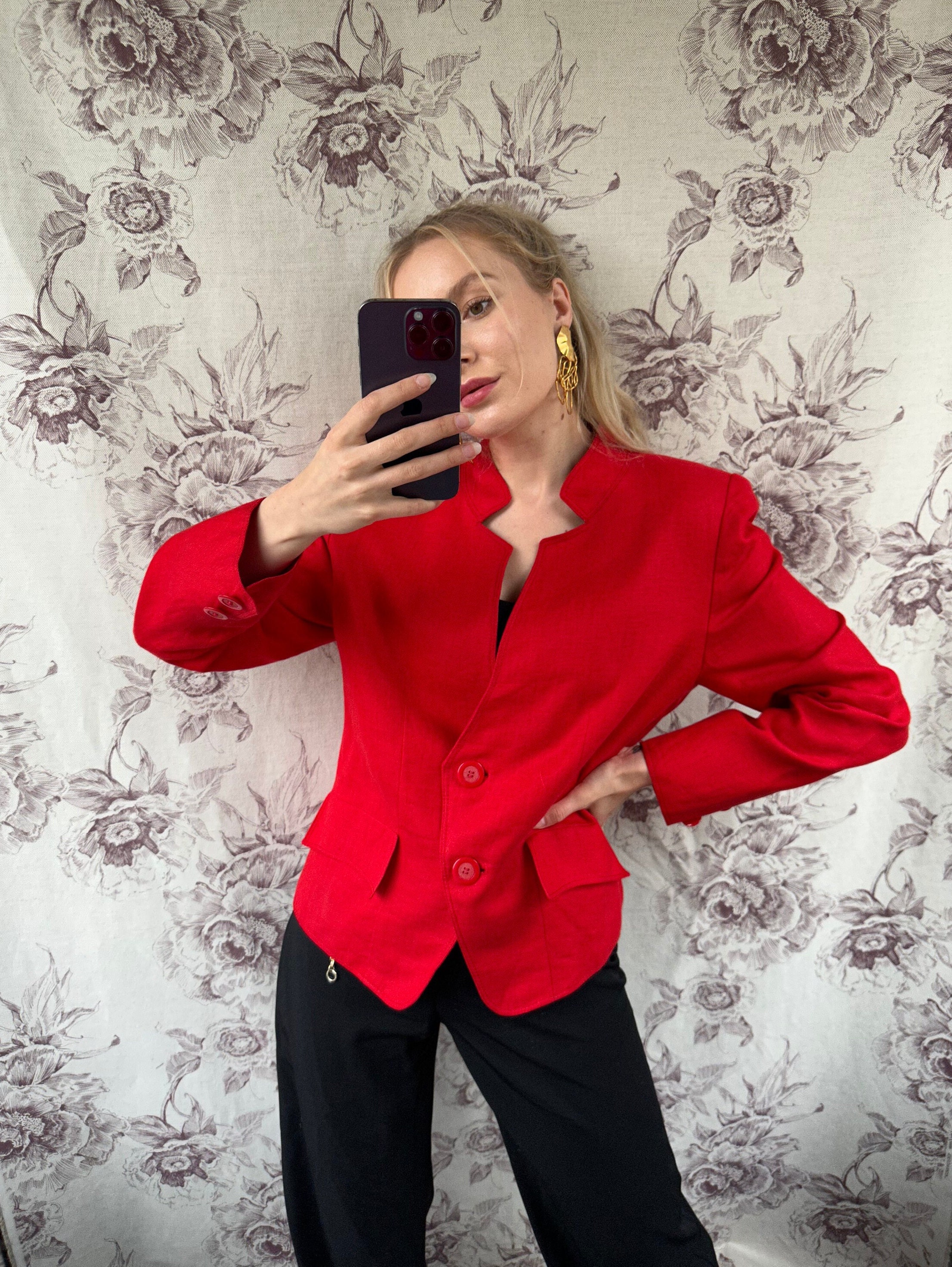 vintage red blazer
