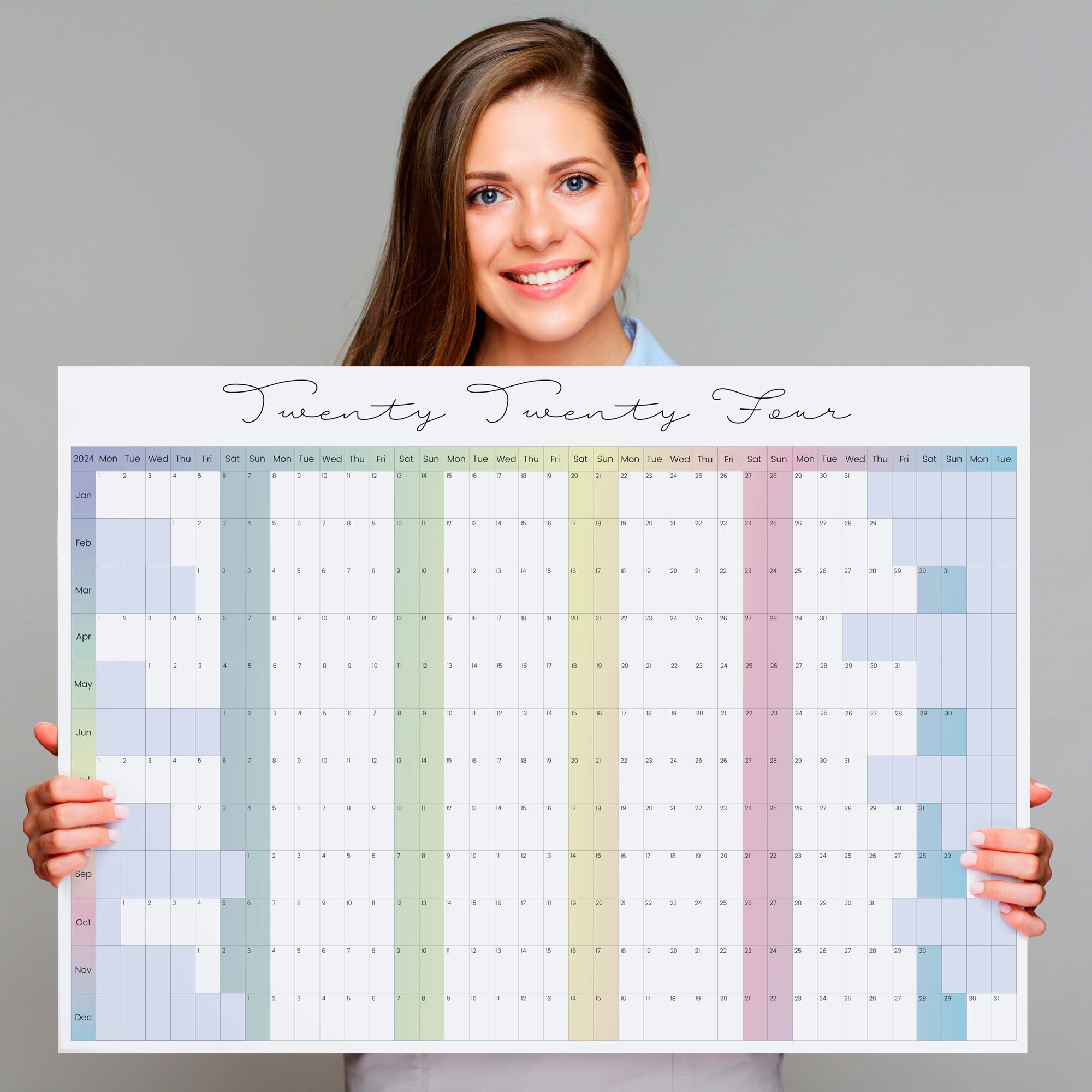 Wall planner 2024 a1 wall planner horizontal planner landscape