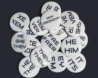 Pronoun Pinback Buttons