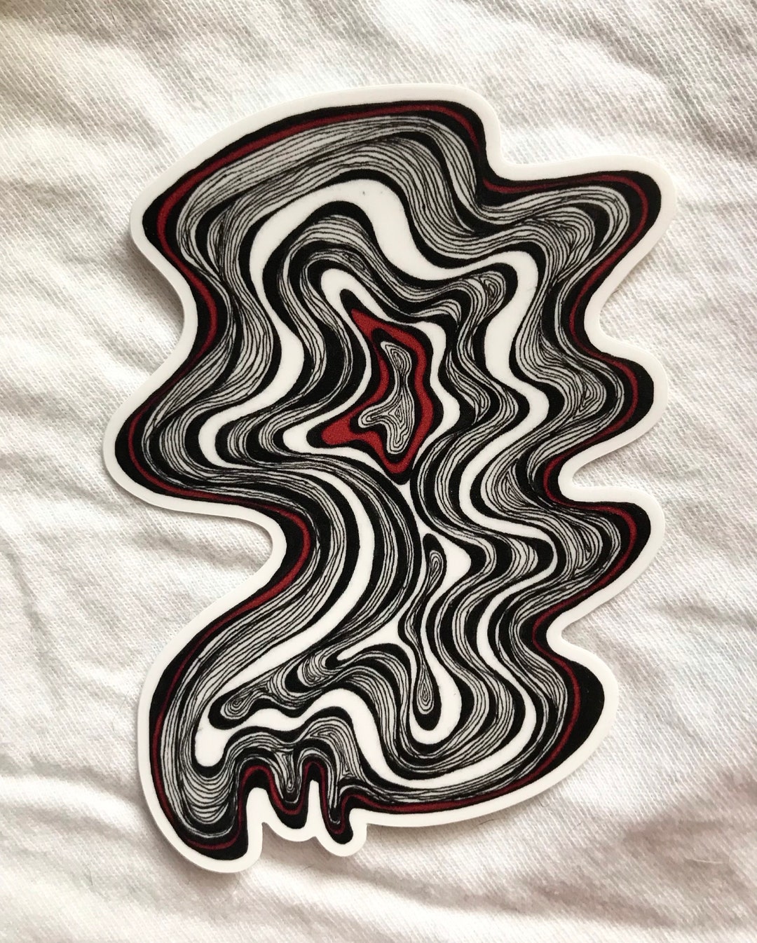 Abstract Vinyl Sticker • “red” - Etsy