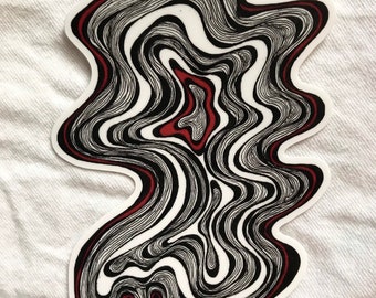 Abstract Vinyl Sticker • “Red”