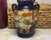 Satsuma Vintage Moriage Bird Vase