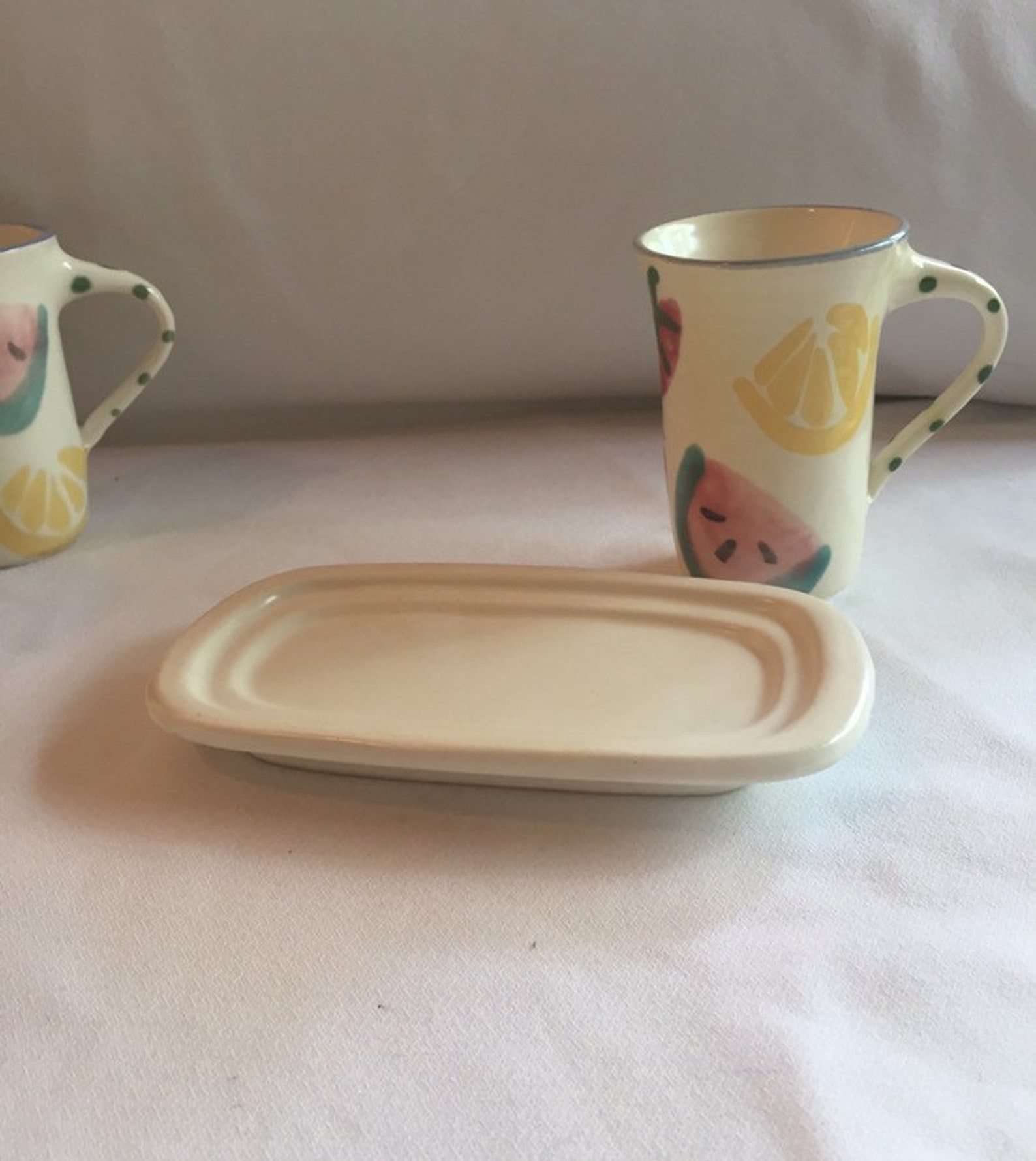 McCoy Bottom ONLY 1/4 Butter Dish Tray 7013 / Cream Color Etsy