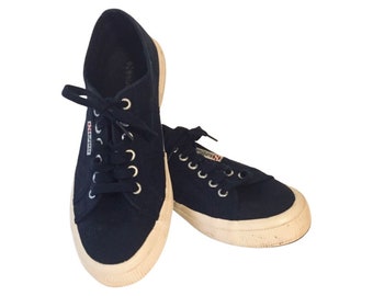 Superga Sneakers / 2750 Cotu Style Navy Canvas Women’s / Size 8 Lace up Sneakers / Ladies sneakers