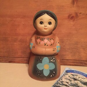 Russian Folk Art / Woman Bisque Planter / Planters / Gardening / Flowers and herbs image 2