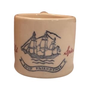Vintage Hull Pottery Old Spice Shaving Mug: Ship Friendship c1938-40s