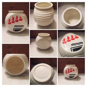 Fire King white milk glass grease jar no lid image 2