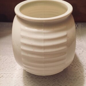 Fire King white milk glass grease jar no lid image 7