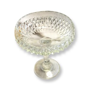 Indiana Glass Diamond Point Pedestal Decorative Candy Dish