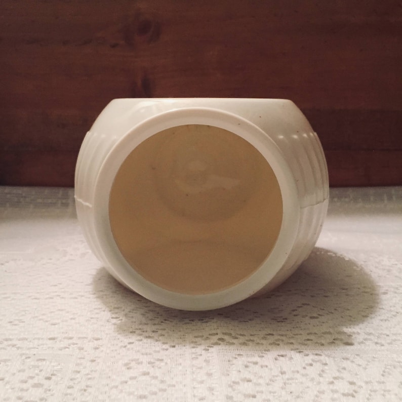 Fire King white milk glass grease jar no lid image 5