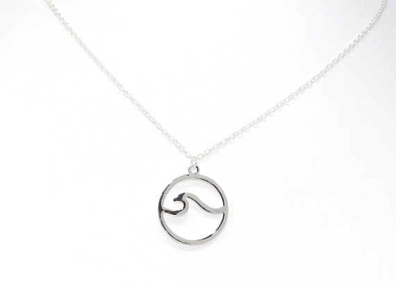 Simple wave best sale necklace