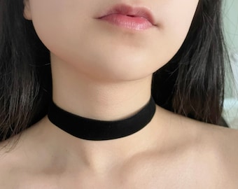 Black Choker Necklace Velvet Ribbon Choker Necklace - Other Colors Available Red Choker White Choker Pink Choker