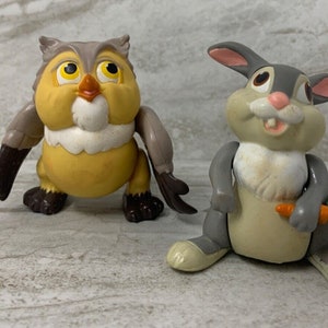 Disney BAMBI toys McDonalds 1988 Promo Toy Thumper & Owl