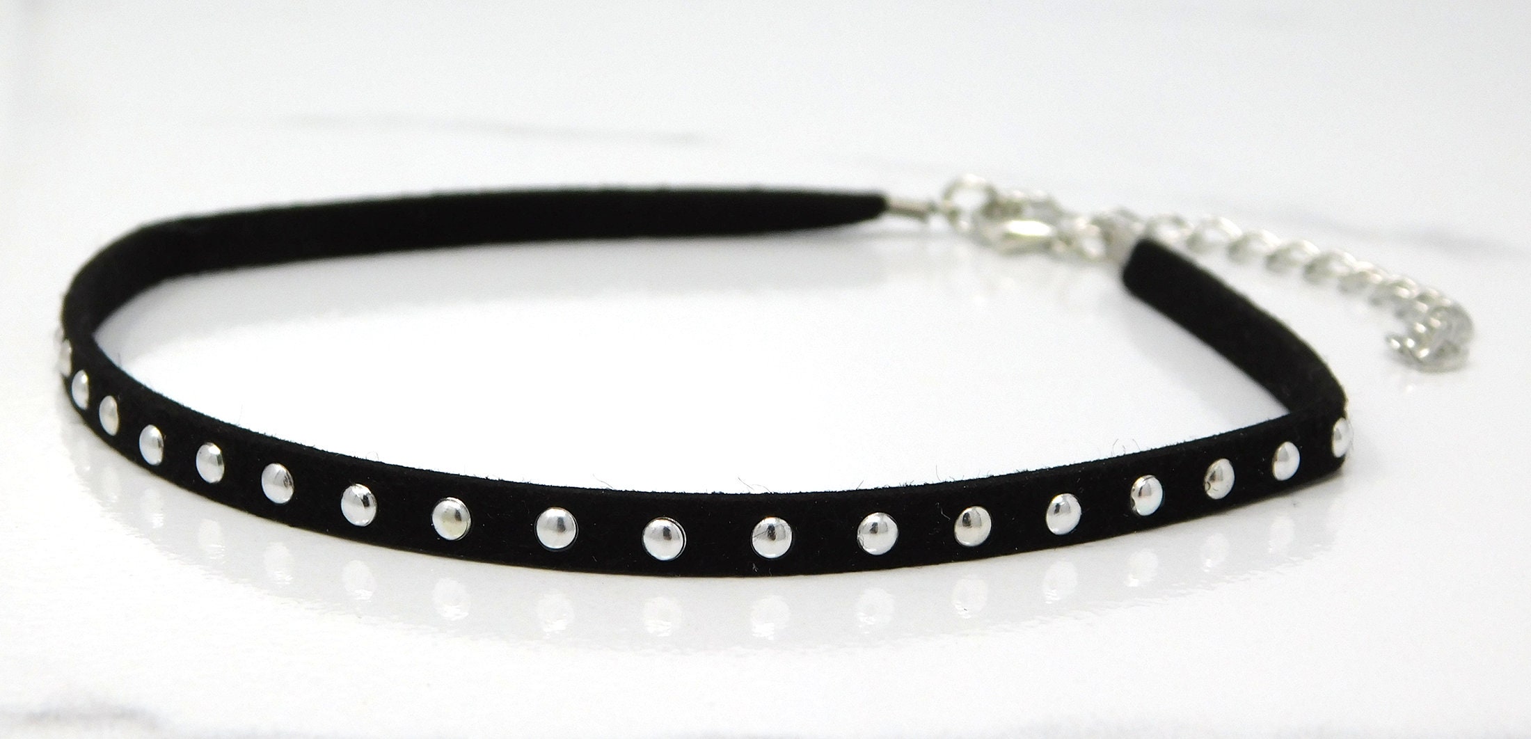 Choker Necklace Punk Studded Choker Black Punk Choker