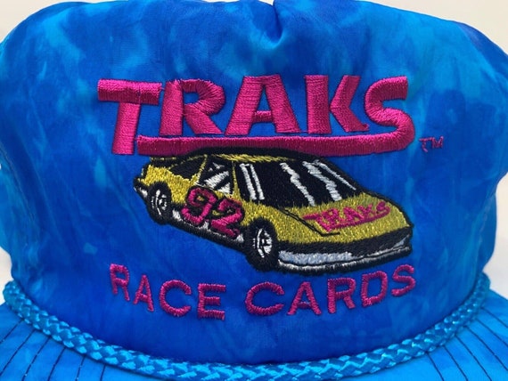 Vintage VTG 90s Tie Dye Traks Race Cards Adjustab… - image 2