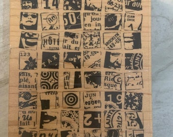 Inkadinkado Dawn Houser Pop Art Collage Rubber Stamp 8346-Y