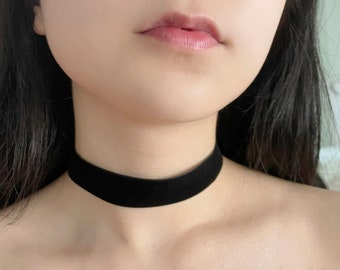 20mm Black Velvet Choker Necklace Gothic Ribbon