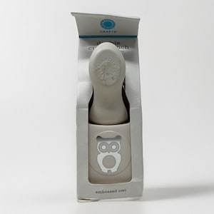 New Martha Stewart Embossed Owl Double Craft Punch Discontinued Rare
