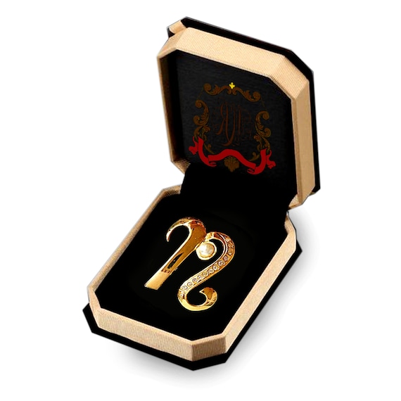 Monogram brooch in the shape of an "N" or "U" let… - image 4