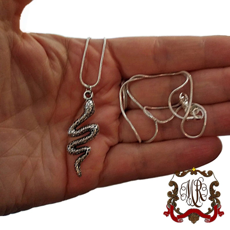 925 Silber SchlangenketteSet mit tibetische Silber Anh\u00e4nger in Form eine Schlange Designer MariRich Schmuck Reptil Schmuck mit Tier Motiv