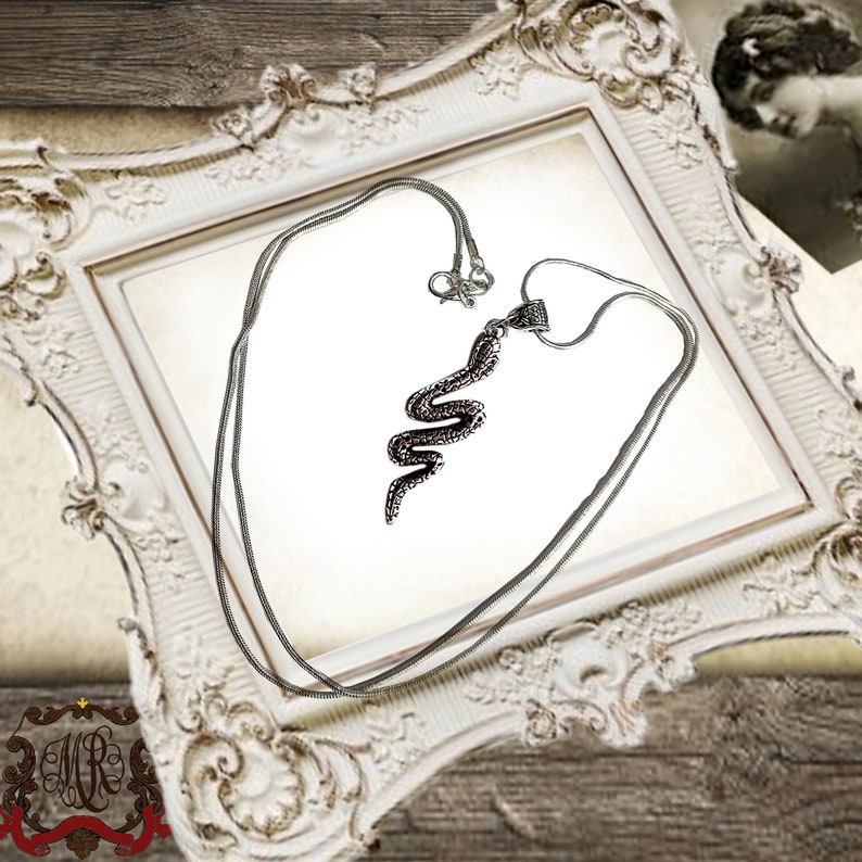 925 Silber SchlangenketteSet mit tibetische Silber Anh\u00e4nger in Form eine Schlange Designer MariRich Schmuck Reptil Schmuck mit Tier Motiv