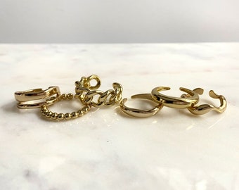 Gold Stackable Rings, Trendy Gold Rings, Stackable Rings, Rings Women, Gold Rings, Gift for Her, Statement Rings, Gold Band, Stacking Rings