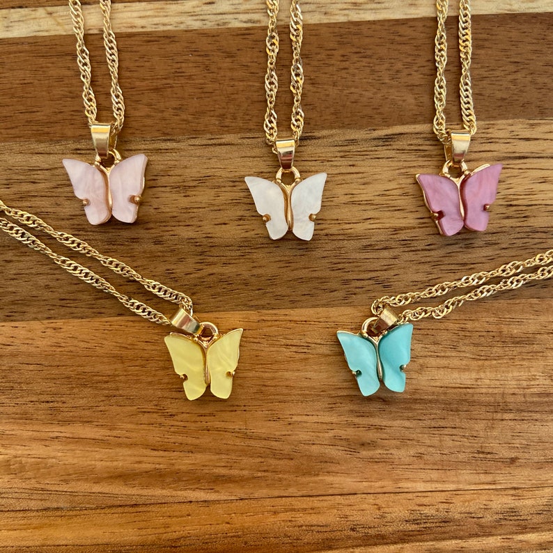 Butterfly Necklaces Butterfly Charm Necklace Butterfly Etsy