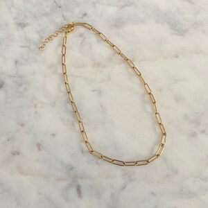 Gold Paper Clip Necklace, Silver Paper Clip Necklace, Gold Chain Necklace, Necklace for Layering, Everyday Necklace, Link Chain Necklace
