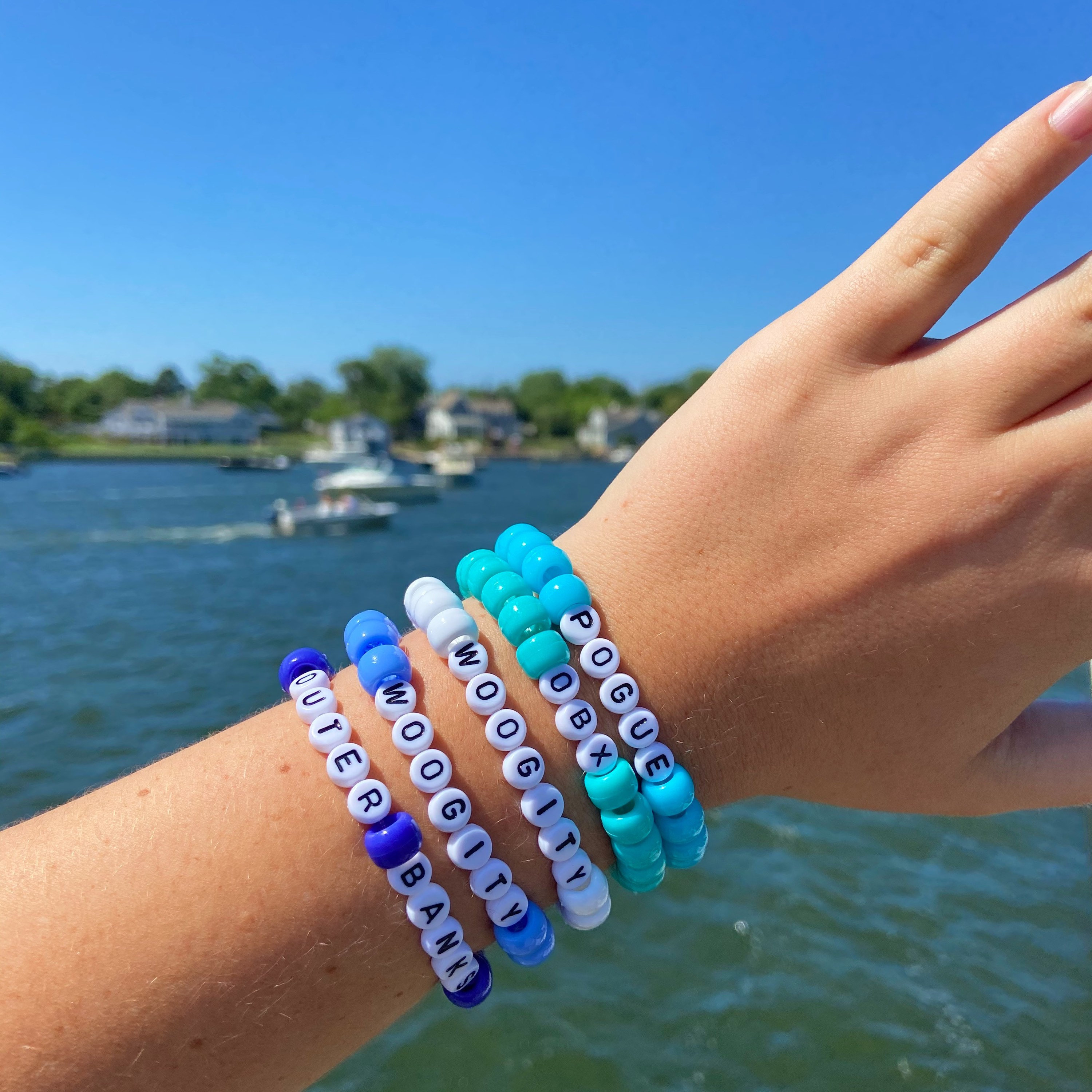 Outer Banks Personalized Bracelets Pony Bead Bracelets Outer Etsy