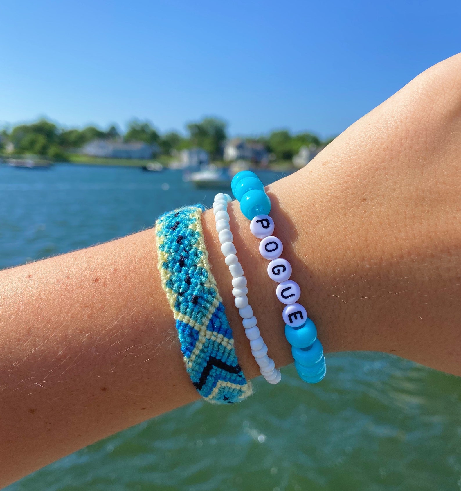 Outer Banks Personalized Bracelets Pony Bead Bracelets Outer Etsy