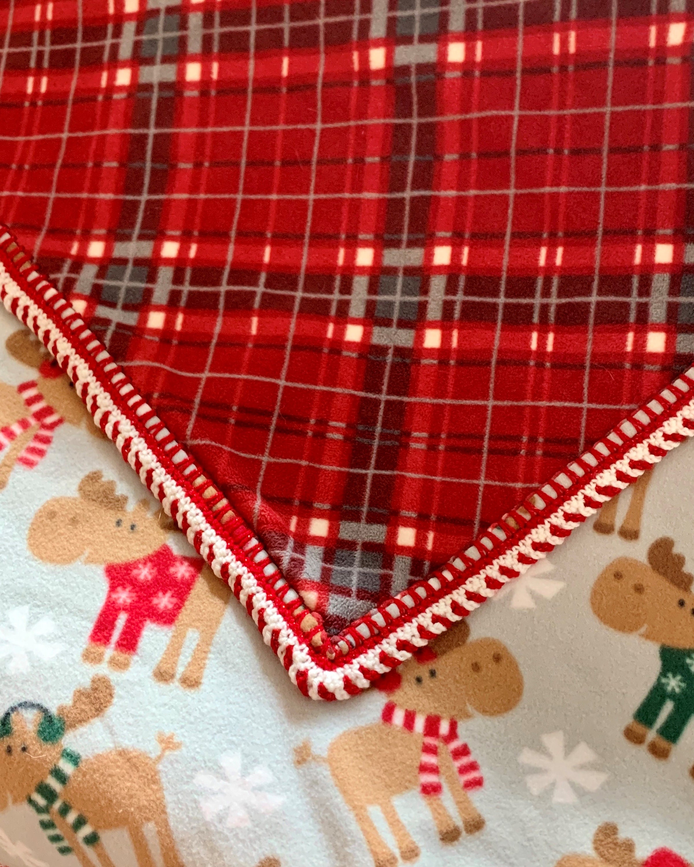 Winter Moose DOUBLELAYERED Fleece Holiday Blanket With Etsy