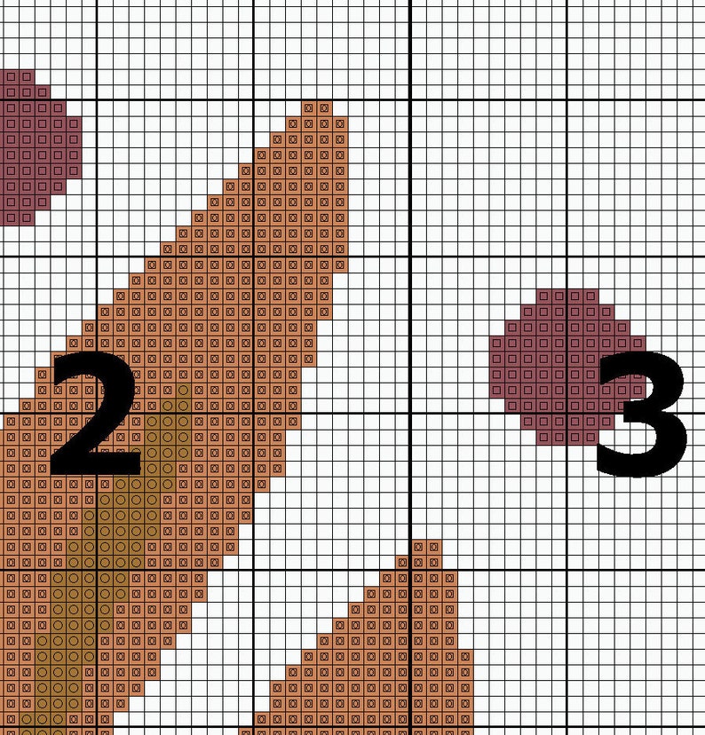 Boho Cross Stitch Pattern PDF Abstract Leaf Counted Modern Easy Contemporary Botanical embroidery Botanical cross stitch pattern PDF