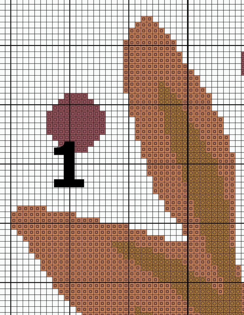 Boho Cross Stitch Pattern PDF Abstract Leaf Counted Modern Easy Contemporary Botanical embroidery Botanical cross stitch pattern PDF