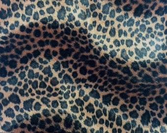 Naomi DARK BROWN Cheetah Print Soft Velboa Faux Fur Fabric for Upholstery, Home Decor, Toys, Costumes, Pillows, Beddings, Throws, Crafts