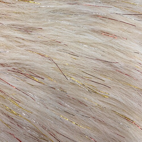 Amy WHITE Tinsel Glitter Shaggy Soft Faux Fur Fabric for Etsy