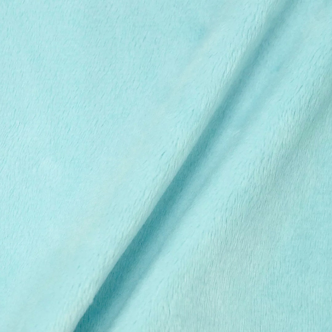 Lara ICY BLUE Solid Smooth Minky Fabric for Quilting, Blankets, Baby & Pet Accessories, Throws