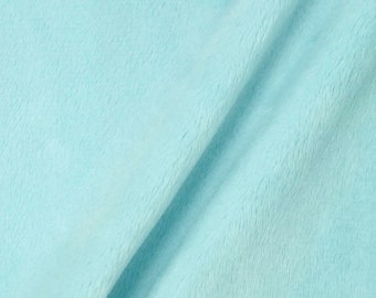 Lara ICY BLUE Solid Smooth Minky Fabric for Quilting, Blankets, Baby & Pet Accessories, Throws, Clothes, Stuffed Toys, Costume, Crafts