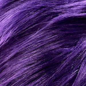 Anika PURPLE Weicher 10cm Langflor Kunstpelz Stoff für Fursuit, Cosplay Kostüm, Photo Prop, Zierde, Dekokissen, Basteln - 50050