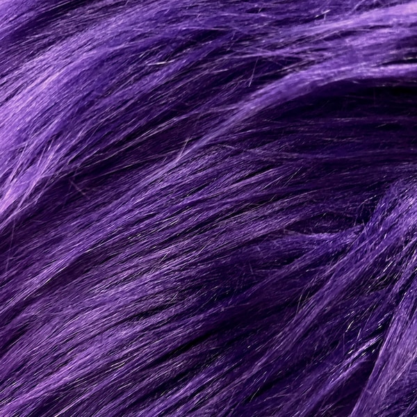 Anika PURPLE Soft 4" Long Pile Faux Fur Fabric for Fursuit, Cosplay Costume, Photo Prop, Trim, Throw Pillow, Crafts - 50050