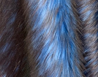 Fiona ROYAL BLACK Husky zachte namaakbontstof voor interieur, kostuums, kussens, beddengoed, plaids, ambachten