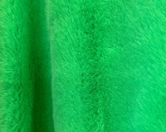 Czarina LIME GREEN Ultra Soft Minky Rabbit Short Pile Faux Fur Fabric for Fursuit, Cosplay Costume, Photo Prop, Trim, Throw Pillow, Crafts