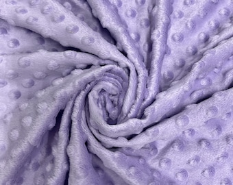 Alison LAVENDER Embossed Dimple Dots Soft Velvety Minky Fabric for Clothes, Baby Accessories, Pillows, Stuffed Toys, Costume, Crafts