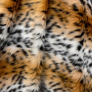 Isabella TIGER 1 Shaggy Soft Faux Fur Fabric for Fursuit, Cosplay Costume, Photo Prop, Trim, Throw Pillow, Crafts