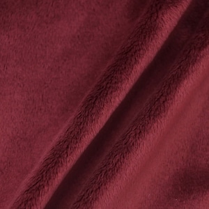 Lara BURGUNDY Solid Smooth Minky Fabric for Quilting, Blankets, Baby & Pet Accessories, Throws, Clothes, Stuffed Toys, Costume, Crafts