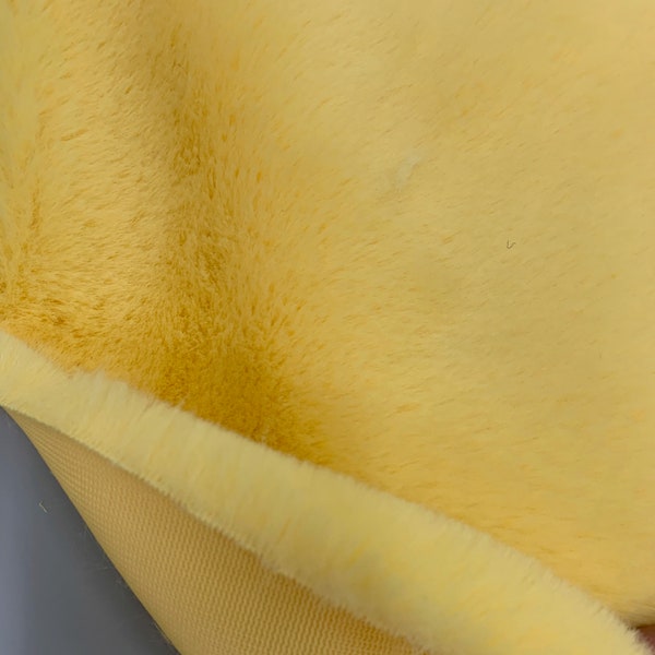 Czarina BANANA Ultra Soft Minky Rabbit Short Pile Faux Fur Fabric for Fursuit, Cosplay Costume, Photo Prop, Trim, Throw Pillow, Crafts