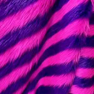 Honey PURPLE HOT PINK Shaggy Soft Faux Fur Fabric for Home Decor, Costumes, Pillows, Beddings, Throws, Crafts