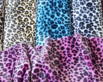 7 Colors Naomi CHEETAH Print Soft Velboa Faux Fur Fabric for Upholstery, Home Decor, Toys, Costumes, Pillows, Beddings, Throws, Crafts