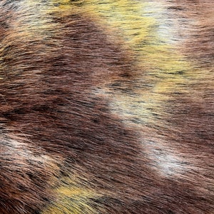Sadie BROWN-C Fox Soft Faux Fur Fabric for Fursuit, Cosplay Costume, Photo Prop, Trim, Throw Pillow, Crafts