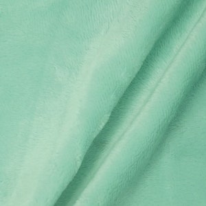 Lara MINT GREEN Solid Smooth Minky Fabric for Quilting, Blankets, Baby & Pet Accessories, Throws, Clothes, Stuffed Toys, Costume, Crafts